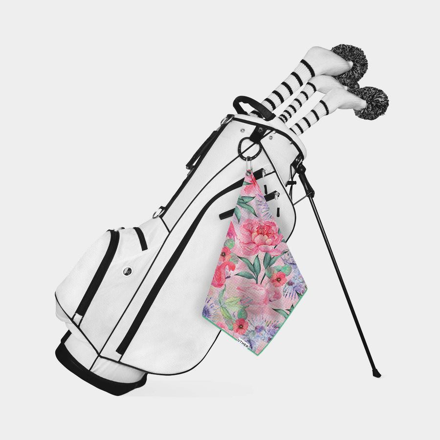Flamingo Bliss Cart Golf Towel
